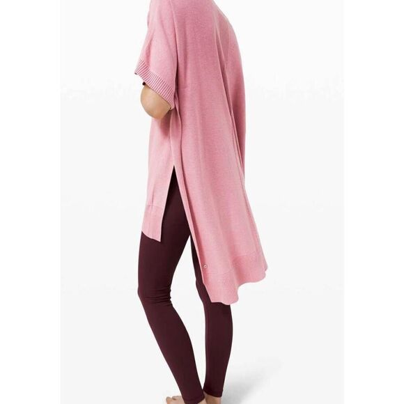 LULULEMON ATHLETICA Be At Ease Poncho in Pink Taup Size OS - Picture 2 of 10